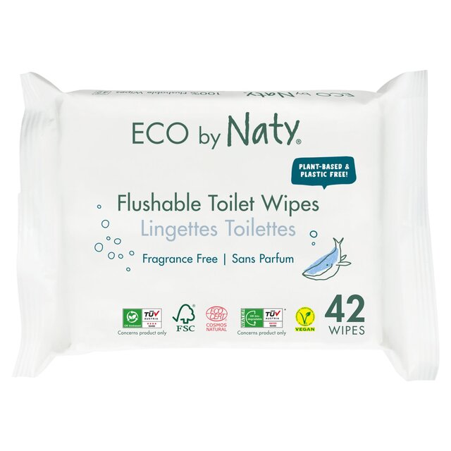 Eco by Naty Unscented Flushable Toilet Wipes