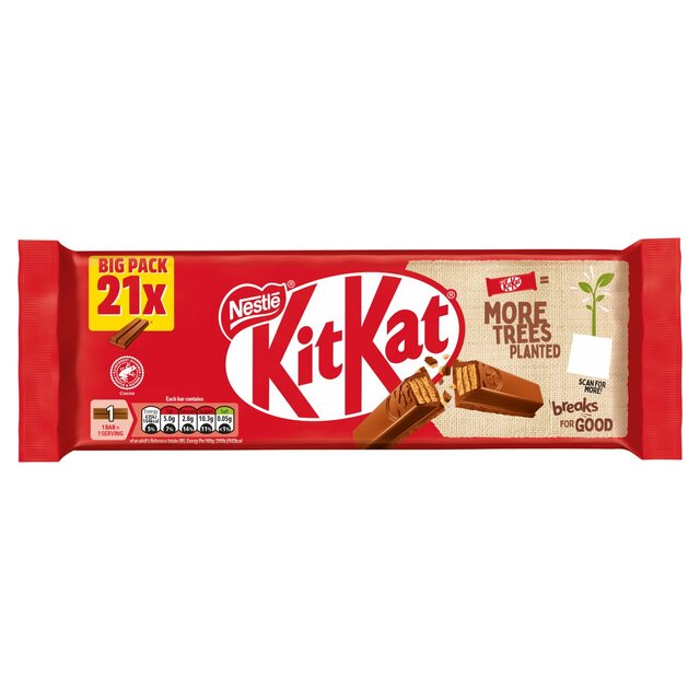KitKat 2 Finger Milk Chocolate Biscuit Bar Multipack