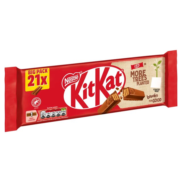 KitKat 2 Finger Milk Chocolate Biscuit Bar Multipack thumbnail 3