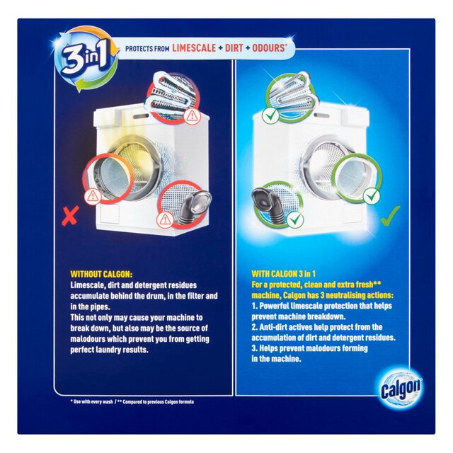 Calgon 4-in-1 Washing Machine Water Softener Tablets thumbnail 2