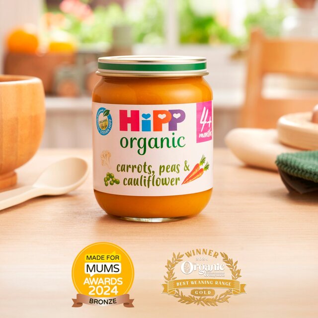 HiPP Organic Carrots, Peas & Cauliflower Baby Food Jar 4+months thumbnail 6