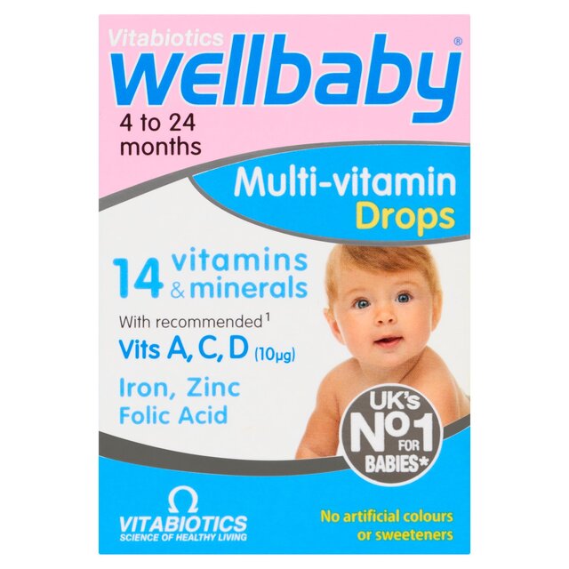 Vitabiotics Wellbaby Multivitamin Vitamins & Minerals Drops 4-24mnths