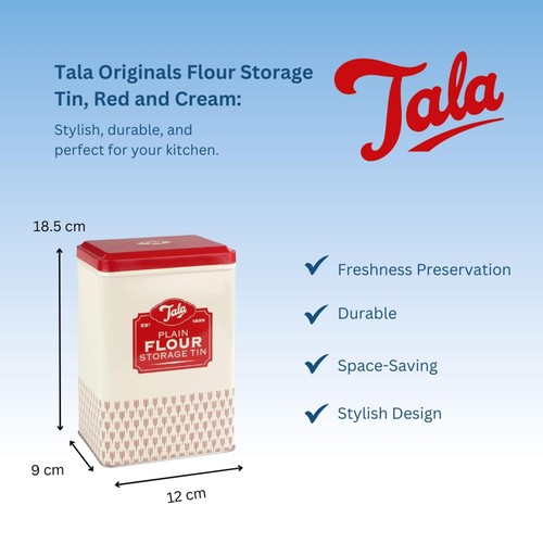 Tala Plain Flour Storage Tin (18.7 x 8.5 x12cm) thumbnail 3