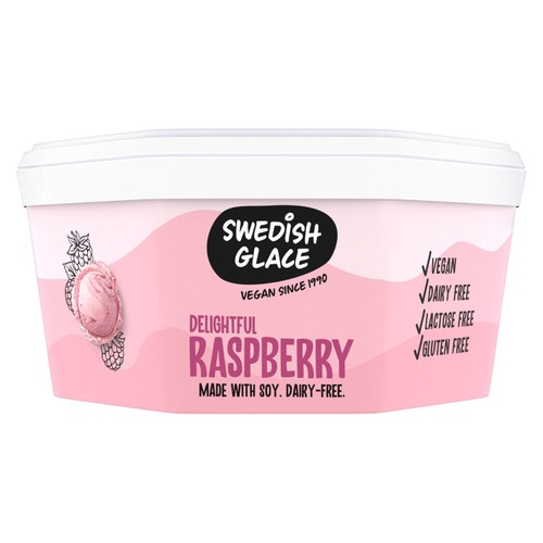 Swedish Glace Delightful Raspberry Non Dairy Vegan Ice Cream Tub thumbnail 3