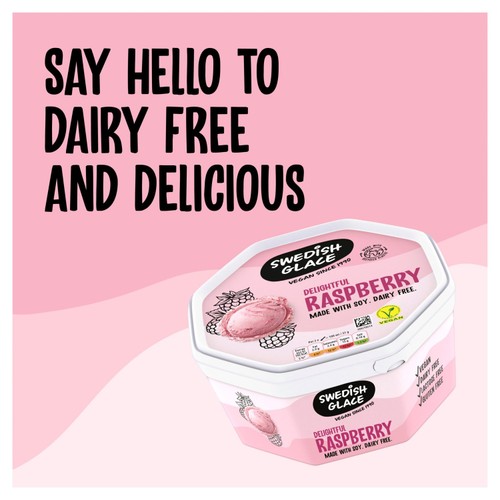 Swedish Glace Delightful Raspberry Non Dairy Vegan Ice Cream Tub thumbnail 6