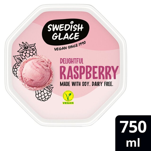 Swedish Glace Dairy Free Delightful Raspberry Vegan Ice Cream Tub thumbnail 2