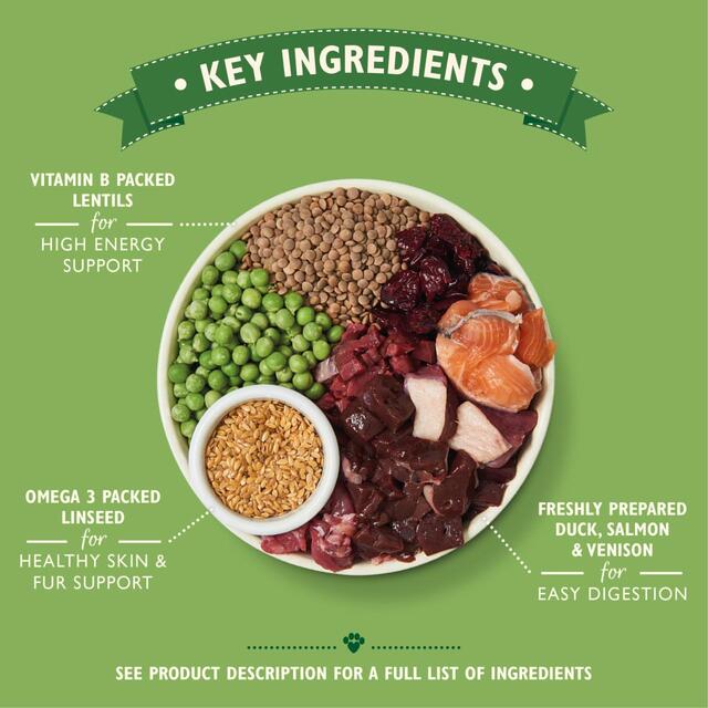 Lily's Kitchen Dog Duck Salmon & Venison Wild Woodland Walk Adult Dry Food thumbnail 3