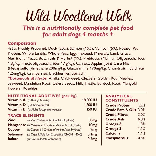 Lily's Kitchen Dog Duck Salmon & Venison Wild Woodland Walk Adult Dry Food thumbnail 4