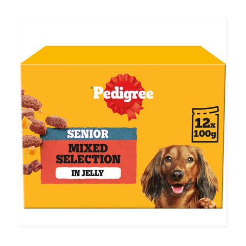 Pedigree Senior Wet Dog Food Pouches Mixed in Jelly