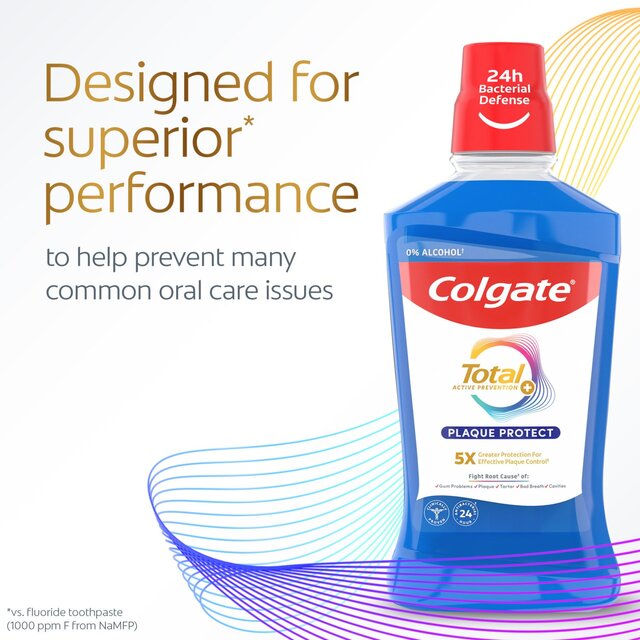 Colgate Total Advanced Plaque Protect Peppermint Mouthwash Alcohol Free thumbnail 8