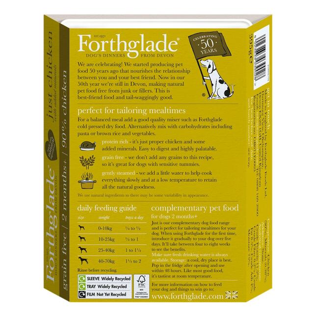 Forthglade Just Chicken Grain Free Wet Dog Food thumbnail 3