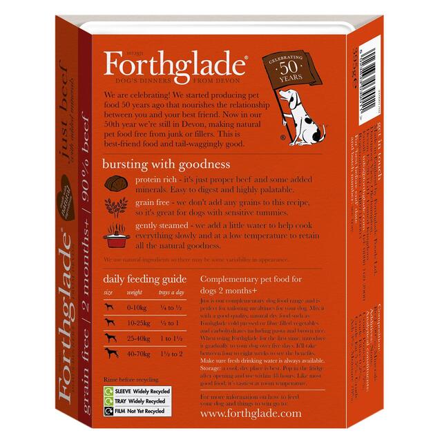 Forthglade Just Beef Grain Free Wet Dog Food thumbnail 2