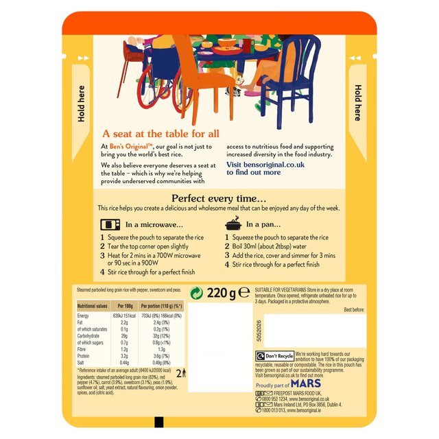 Ben's Original Golden Vegetable Microwave Rice thumbnail 3