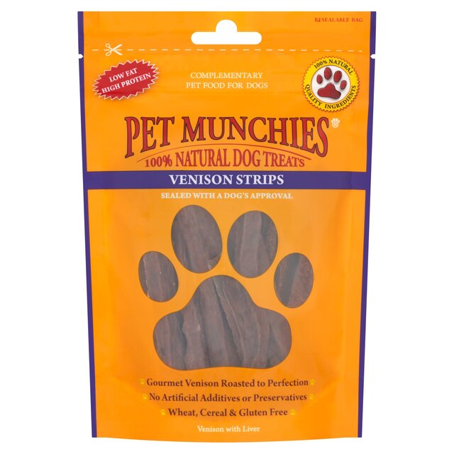 Pet Munchies 100% Natural Strips Venison Dog Treats