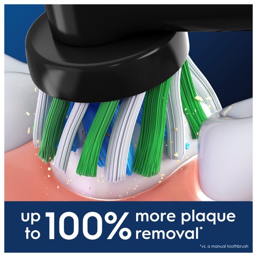 Oral-B Cross Action Toothbrush Heads Refills Black thumbnail 3