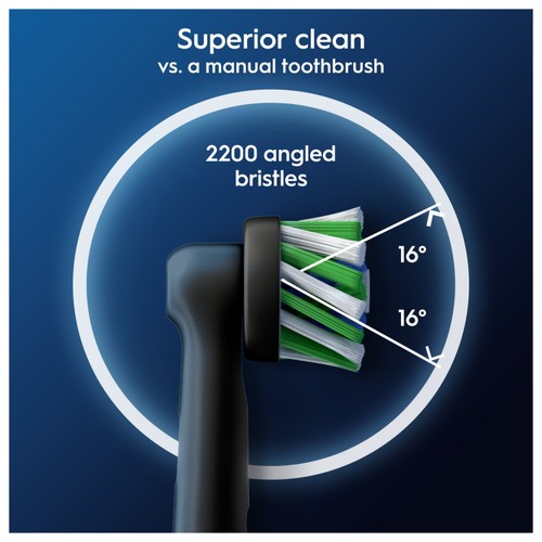 Oral-B Cross Action Toothbrush Heads Refills Black thumbnail 4