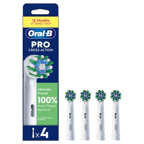 Oral-B CrossAction Toothbrush Heads - White