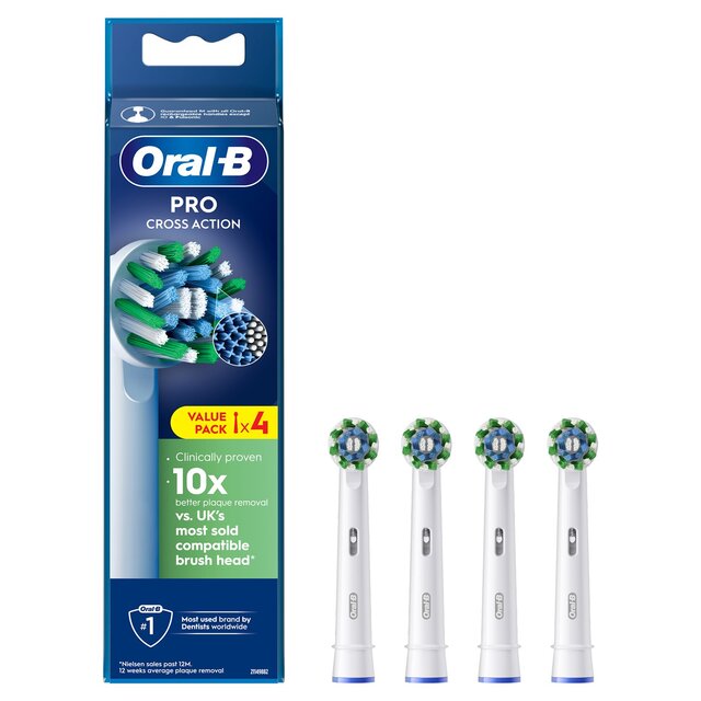 Oral-B CrossAction Toothbrush Heads - White