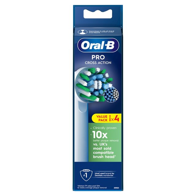 Oral-B CrossAction Toothbrush Heads - White thumbnail 2