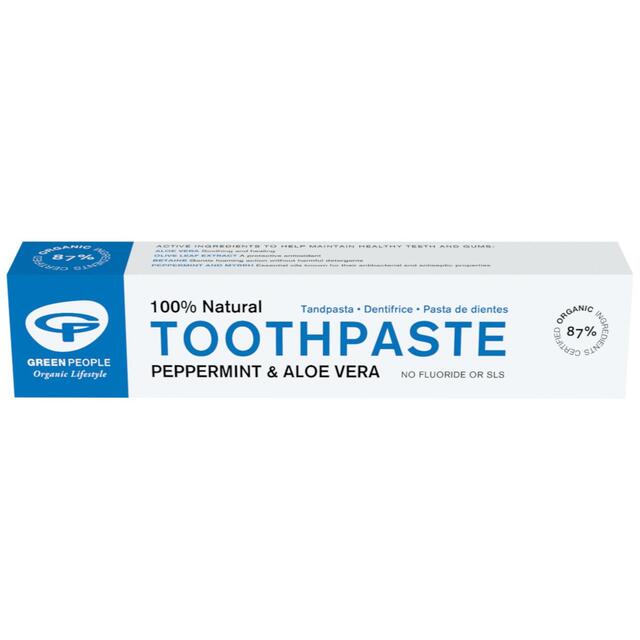 Green People Organic Toothpaste Peppermint & Aloe Vera, Vegan thumbnail 2