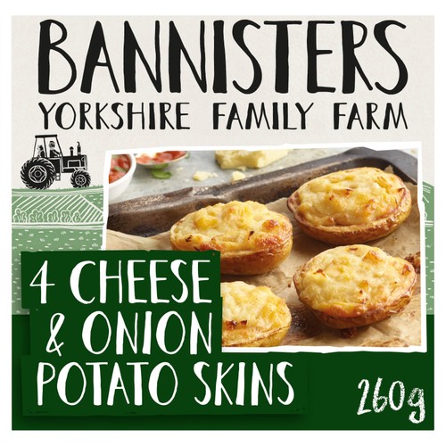 Bannisters Farm 4 Cheese & Onion Potato Skins