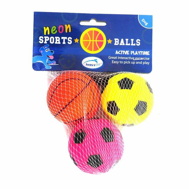 Happy Pet Neon Sports Ball Dog Toy thumbnail 2