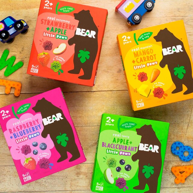 BEAR Paws Fruit Shapes Raspberry & Blueberry 2+ years Multipack thumbnail 4