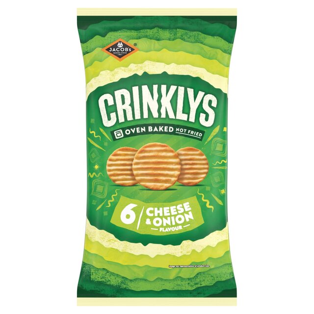 Jacob's Crinkly's Cheese & Onion Flavour Baked Snacks Multipack thumbnail 2