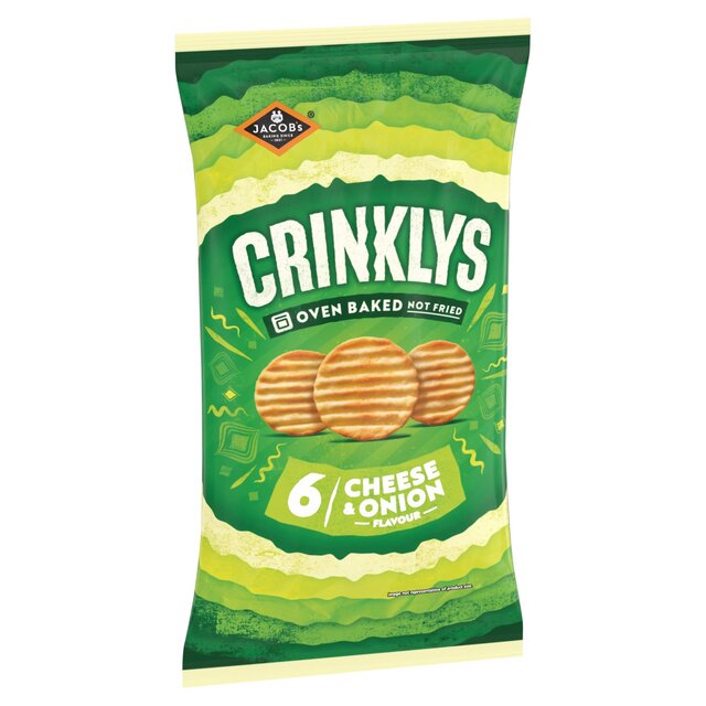 Jacob's Crinkly's Cheese & Onion Flavour Baked Snacks Multipack thumbnail 3