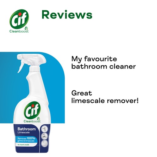 Cif Cleanboost Bathroom Cleaner Spray 700ml thumbnail 2