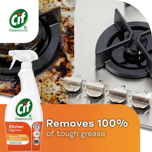 Cif Cleanboost Kitchen Cleaner Spray Deagreaser 700 ml thumbnail 5