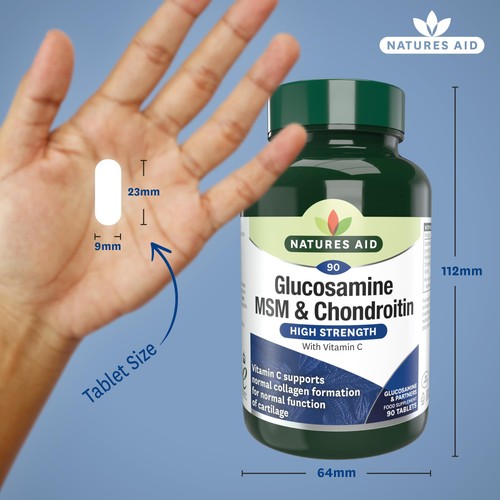 Natures Aid Glucosamine MSM & Chondroitin  thumbnail 3