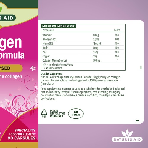 Natures Aid Collagen Beauty Formula Supplement Capsules  thumbnail 6
