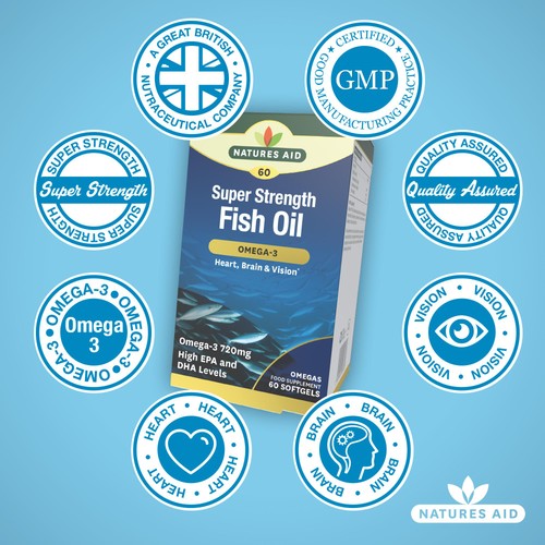 Natures Aid Super Strength Omega-3 Fish Oil Softgels thumbnail 4