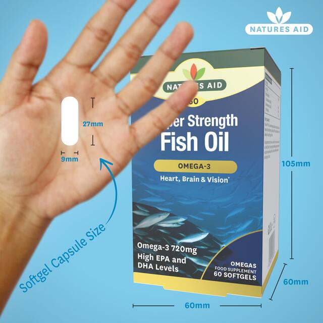 Natures Aid Super Strength Omega-3 Fish Oil Softgels thumbnail 3