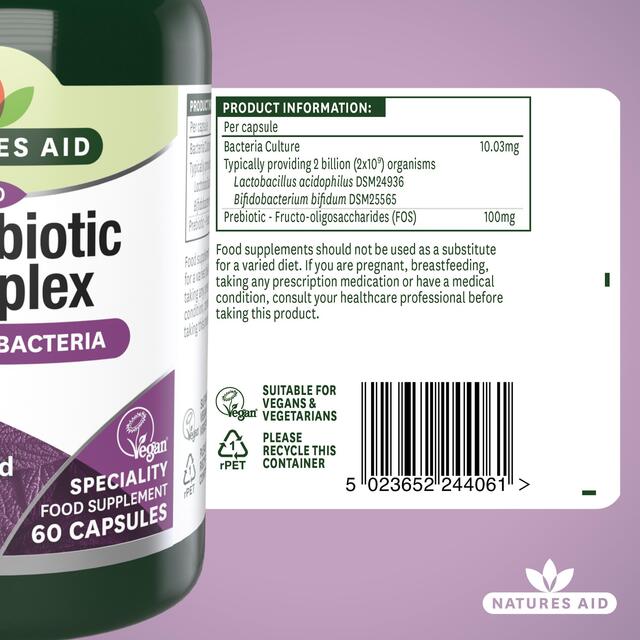 Natures Aid Probiotic Complex Supplement Capsules thumbnail 6
