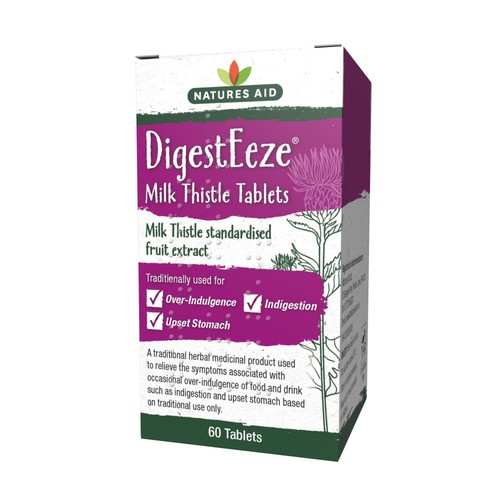 Natures Aid DigestEze Milk Thistle Over-Indulgence Relief Tablets
