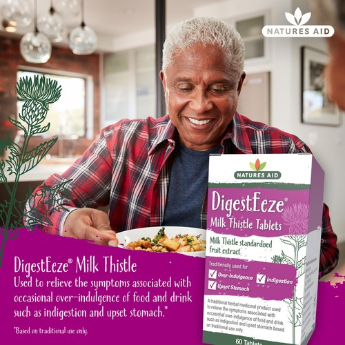 Natures Aid DigestEze Milk Thistle Over-Indulgence Relief Tablets  thumbnail 2