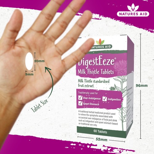 Natures Aid DigestEze Milk Thistle Over-Indulgence Relief Tablets  thumbnail 3
