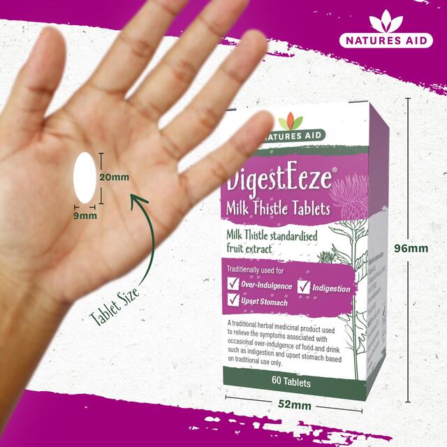 Natures Aid DigestEze Milk Thistle Over-Indulgence Relief Tablets thumbnail 3