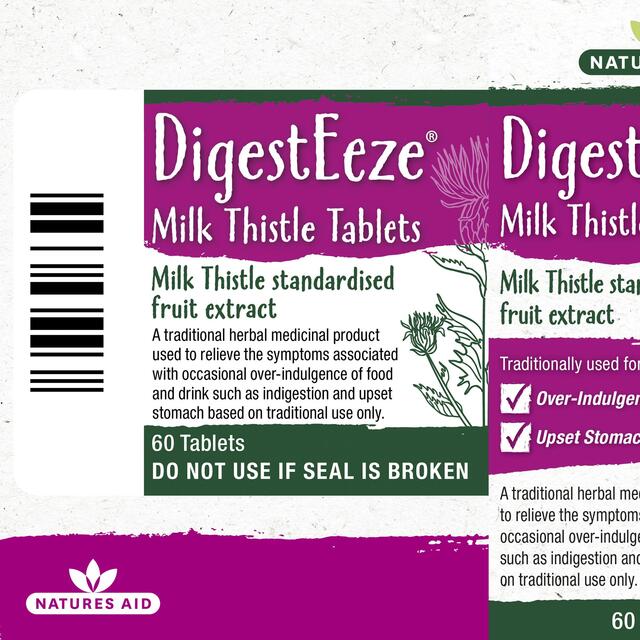 Natures Aid DigestEze Milk Thistle Over-Indulgence Relief Tablets thumbnail 5