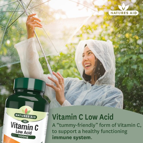Natures Aid Low Acid Vitamin C Tablets 1000mg  thumbnail 2