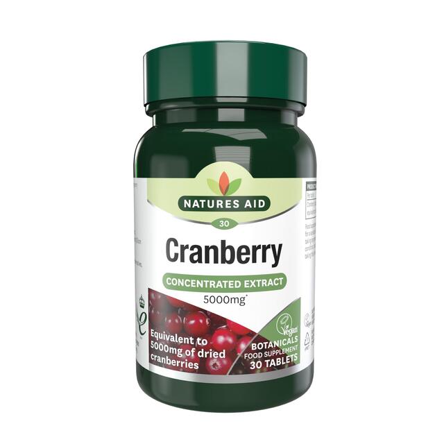 Natures Aid Cranberry Supplement Tablets 5000mg