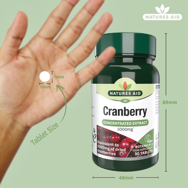 Natures Aid Cranberry Supplement Tablets 5000mg thumbnail 3