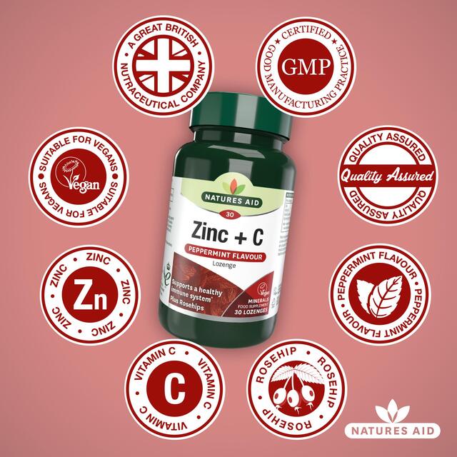 Natures Aid Zinc + C Supplement Lozenges thumbnail 4
