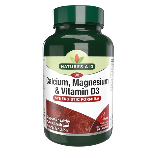 Natures Aid Calcium, Magnesium & Vitamin D3 Tablets