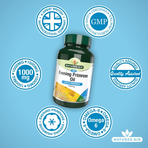 Natures Aid Evening Primrose Oil Soft Gel Capsules 1000mg thumbnail 3