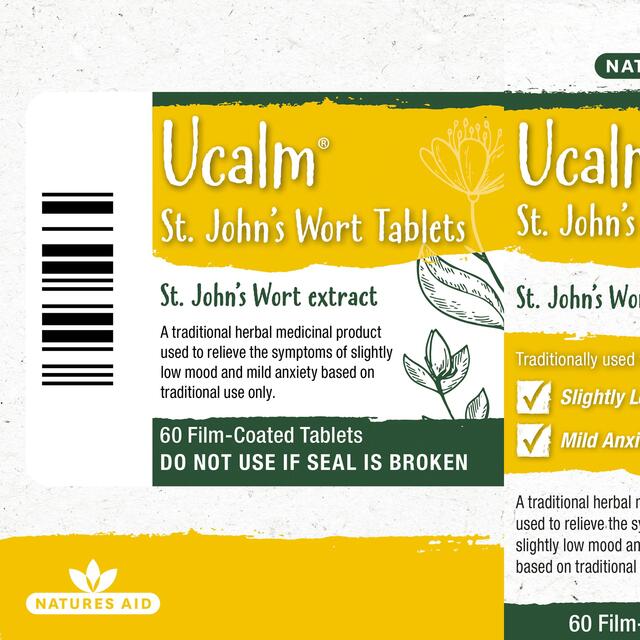 Natures Aid Ucalm 300mg T St John's Wort Extract Tablets thumbnail 5