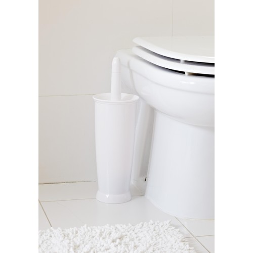 Addis Closed Toilet Brush Set, White thumbnail 4