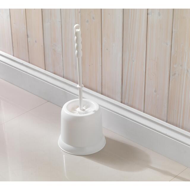 Addis Round Open Toilet Brush Set, White thumbnail 2